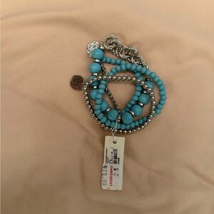Simply Noelle Turquoise and Silver Bracelet Set